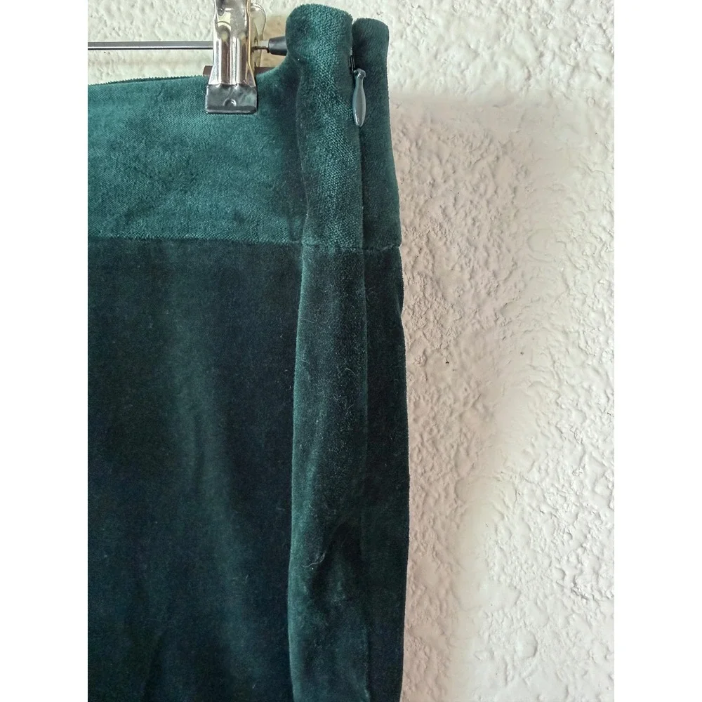 NWT The Limited Drew Fit Skinny Velvet Pants Forest Green‎ Womens Size 12